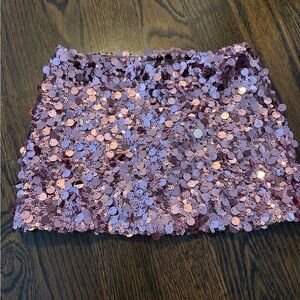 NWOT Katie J NYC pink sequin skirt in size XL (14)
